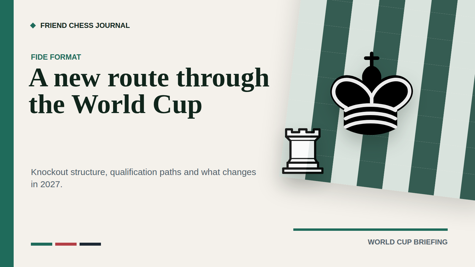 Editorial king and rook illustrating changes to the FIDE World Cup format